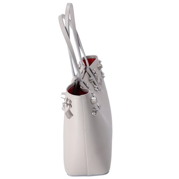 Christian Louboutin Cabata Small Tote Bag Light Gray Leather Rubber - Picture 8 of 8